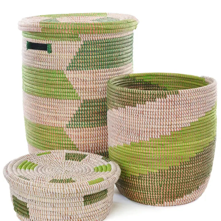 Leafy Green Mixed Basket (Set of Three)