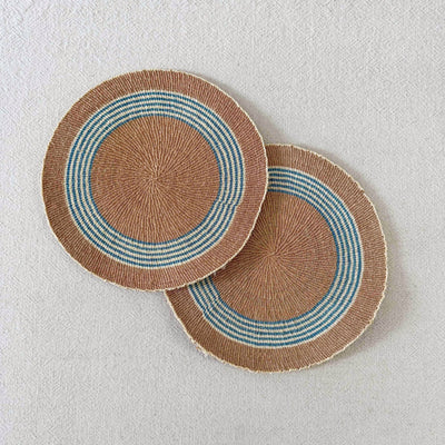 Amsha - 12" African Woven Placemats Set of 2 (OOAK) #207