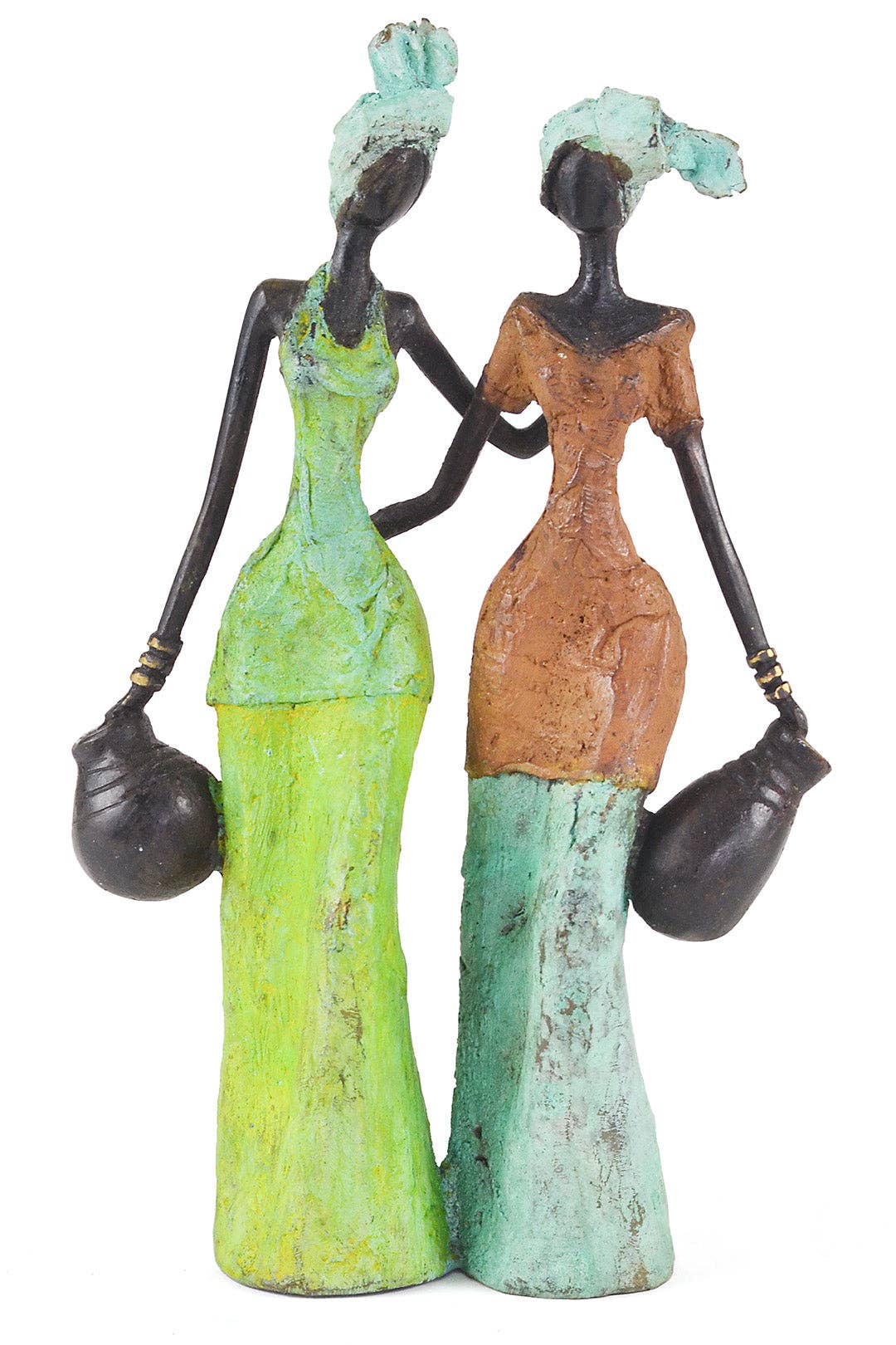 By Your Side Burkina Bronze Sculpture-Swahili African Modern