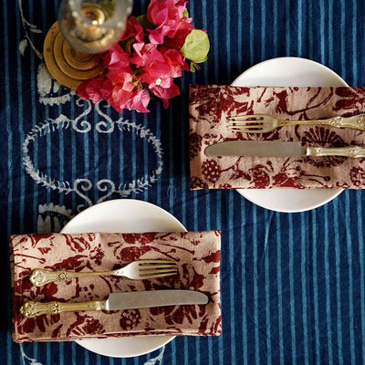 Bloom Cotton Napkins (Set of 4)-Ichcha