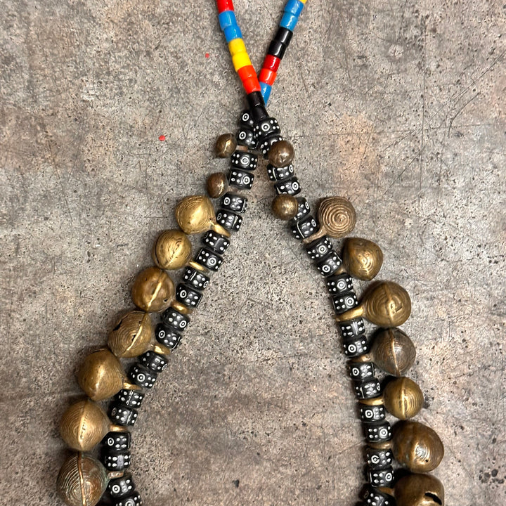 Yoruba African Brass & Beaded Necklace – Cultural Interiors
