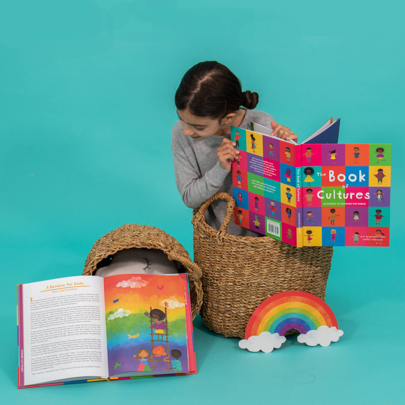 The Book of Cultures with Stickers & Map Multicultural Book-Worldwide Buddies -