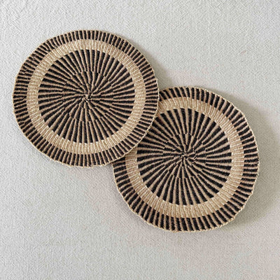 Amsha - 12" African Woven Placemats Set of 2 (OOAK) #207