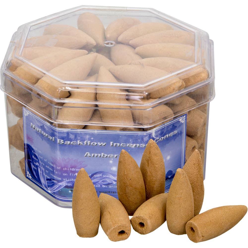 Backflow Incense Cones - Amber Fragrance (Pk 70)-Kheops International