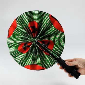 African Wax Folding Fans
