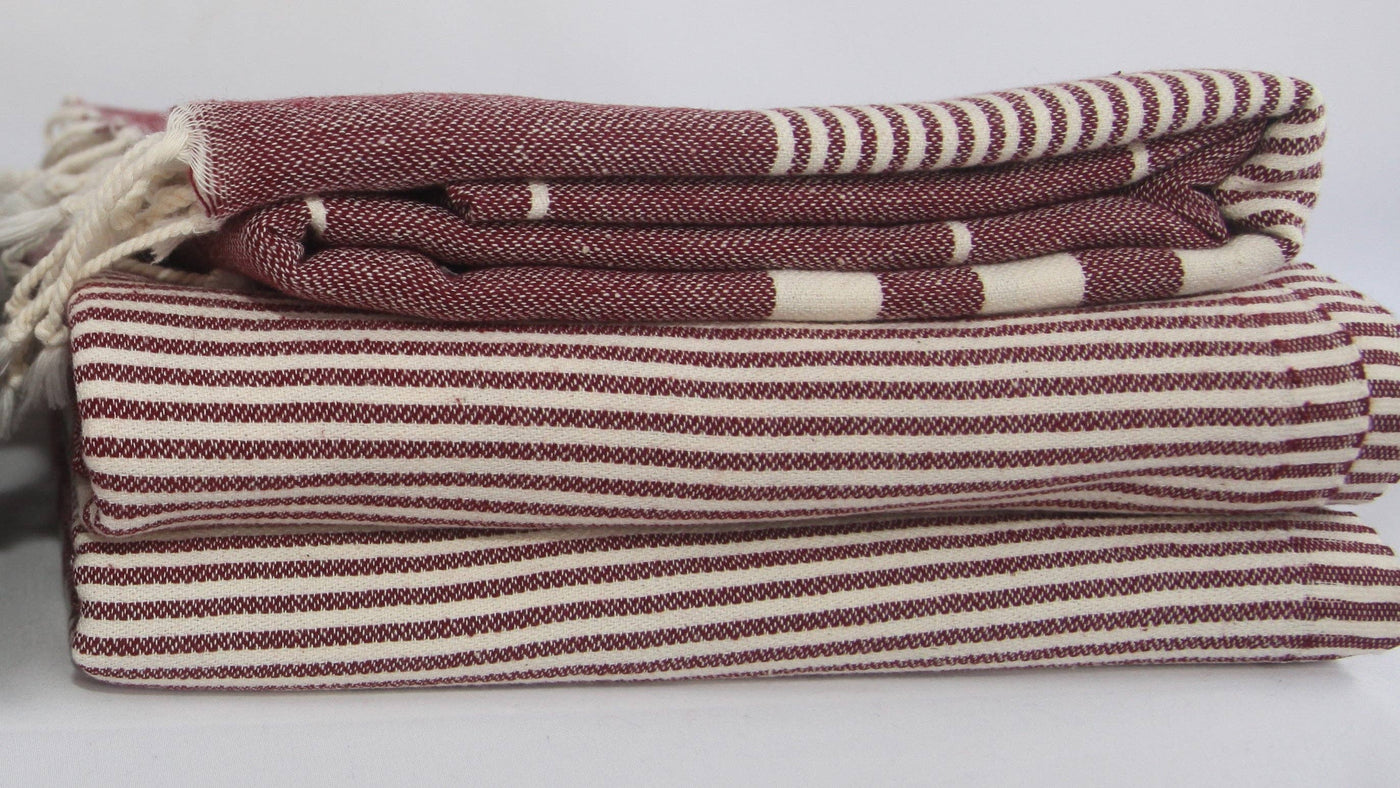 Basic Layers -Monaco Burgundy Turkish Towel
