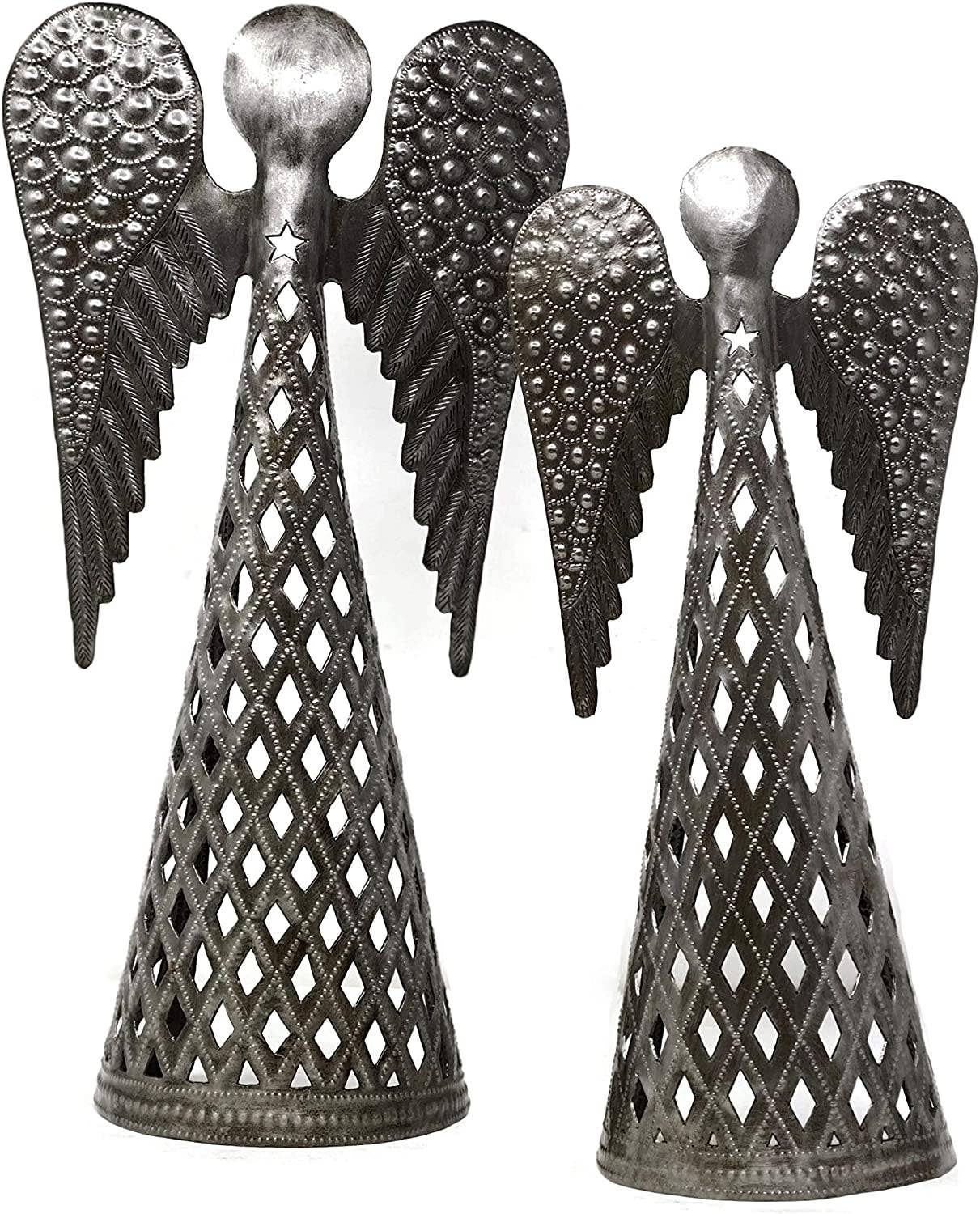 Haiti Fair Trade~ It's Cactus - Angel with Star, Christmas Angels, Table Top, 13" and 15"