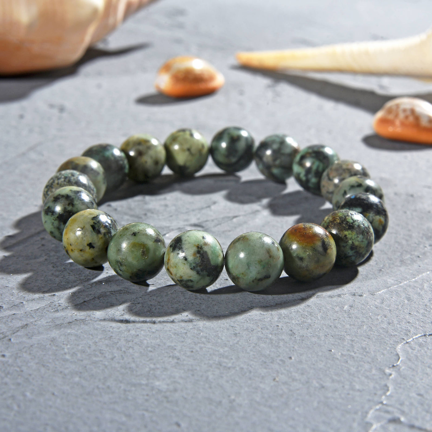 Genuine Polished African Turquoise Power Bracelet-IST Jewelry