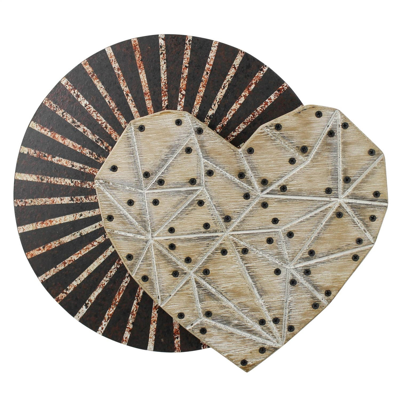 Morris Heart Wall Art, Wood-HomArt