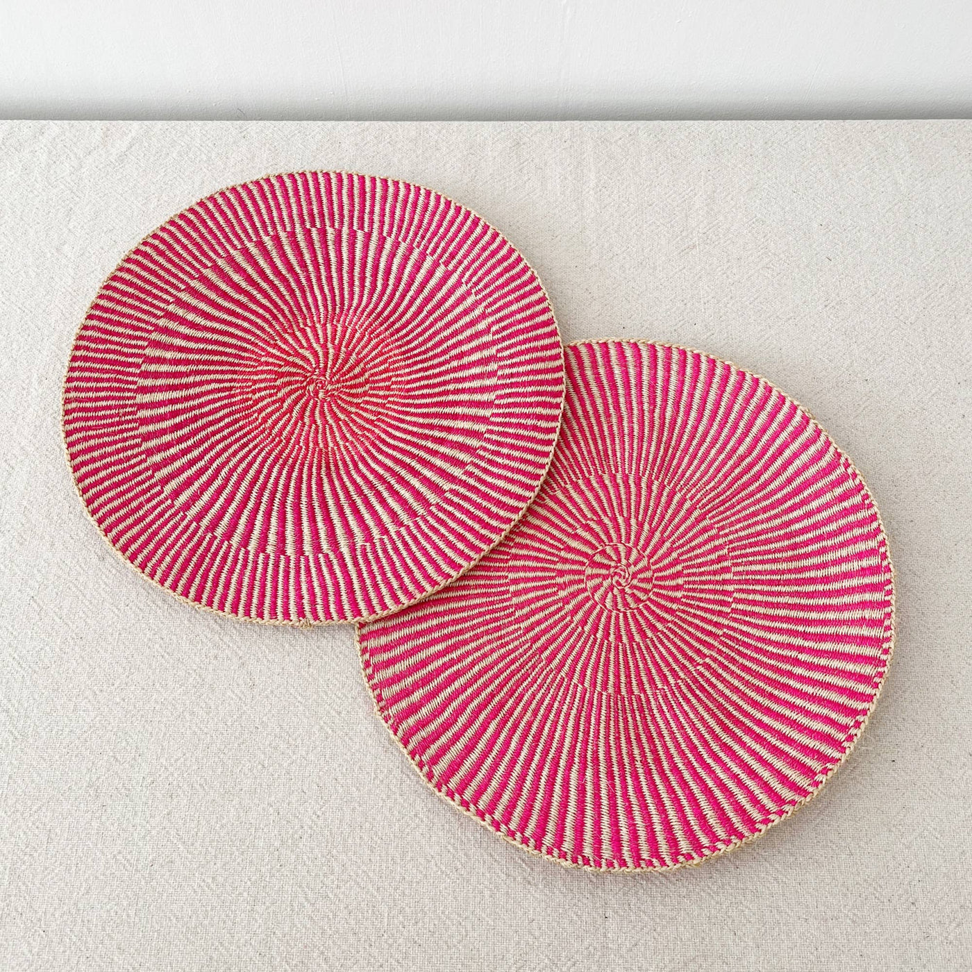 14" African Woven Placemats Set of 2 (OOAK)-Amsha