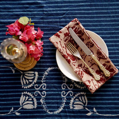 Bloom Cotton Napkins (Set of 4)-Ichcha