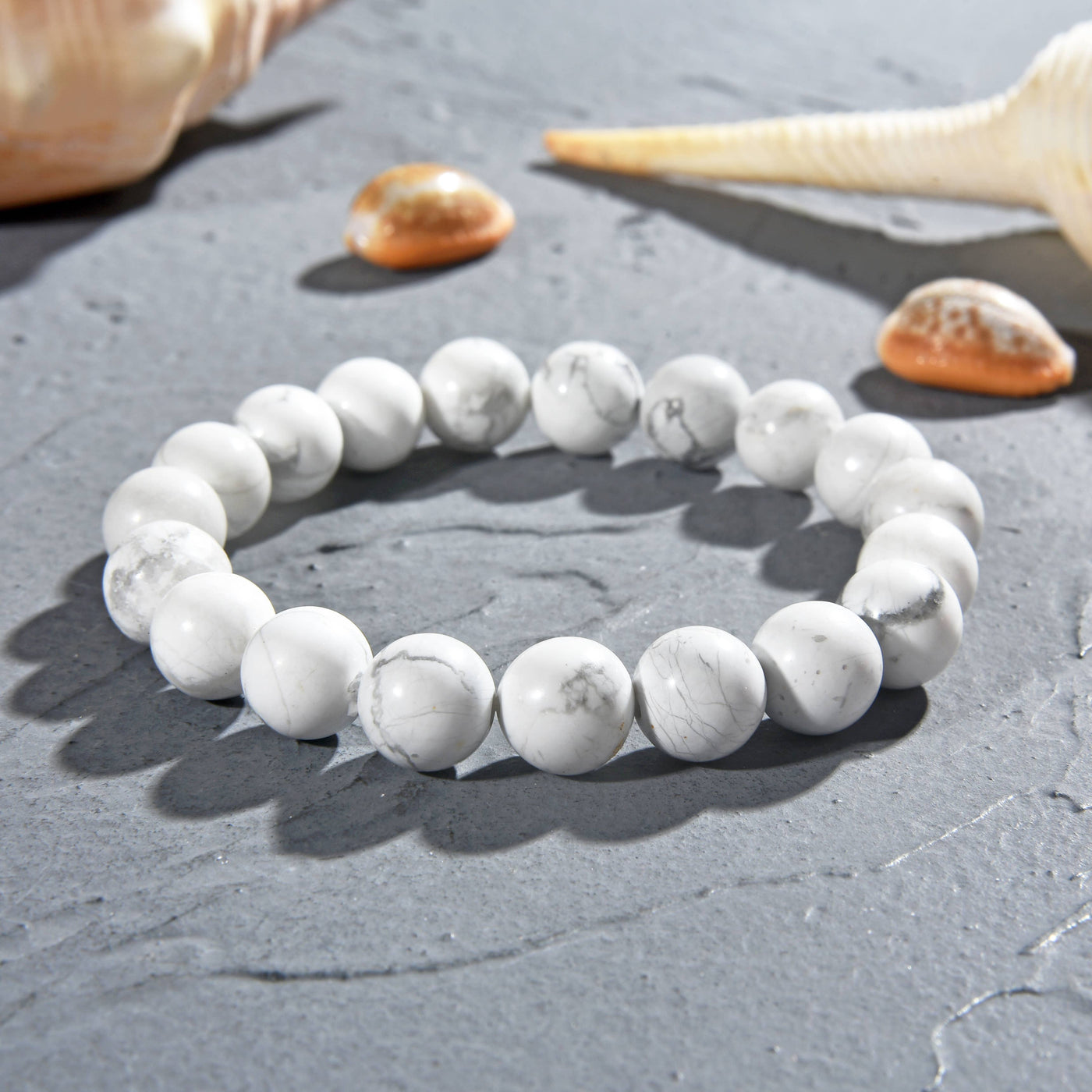 Genuine Polished White Turquoise Power Bracelet-IST Jewelry