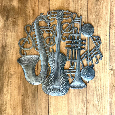 Haiti Fair Trade~ It's Cactus - 23" Jazz Metal Wall Hanging Artwork Handmade in Haiti