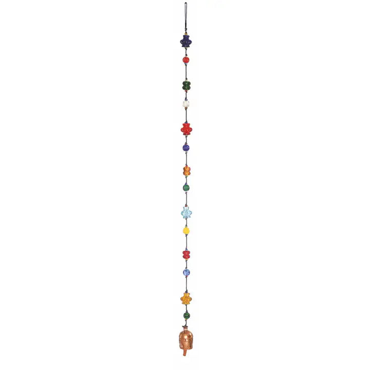 A Festival of Colors w/Beads & Bell Wind Chime - Moksha Imports