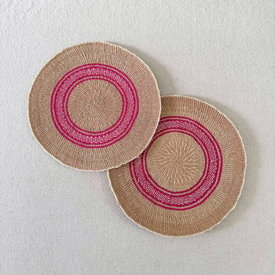 Amsha - 12" African Woven Placemats Set of 2 (OOAK) #208