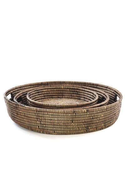 Swahili | AFRICAN MODERN - Set of Three Black Nesting Trays