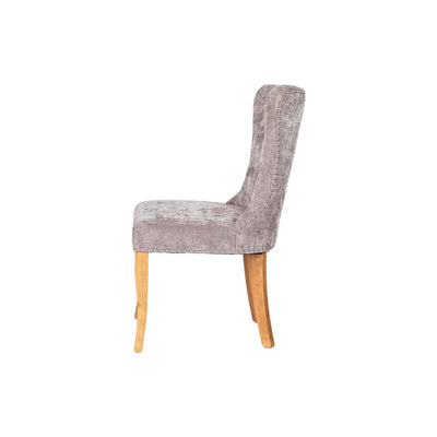 HOMYCASA DESIGN INC - Tufted Side Dining Chair Fabric Solid Wood Legs