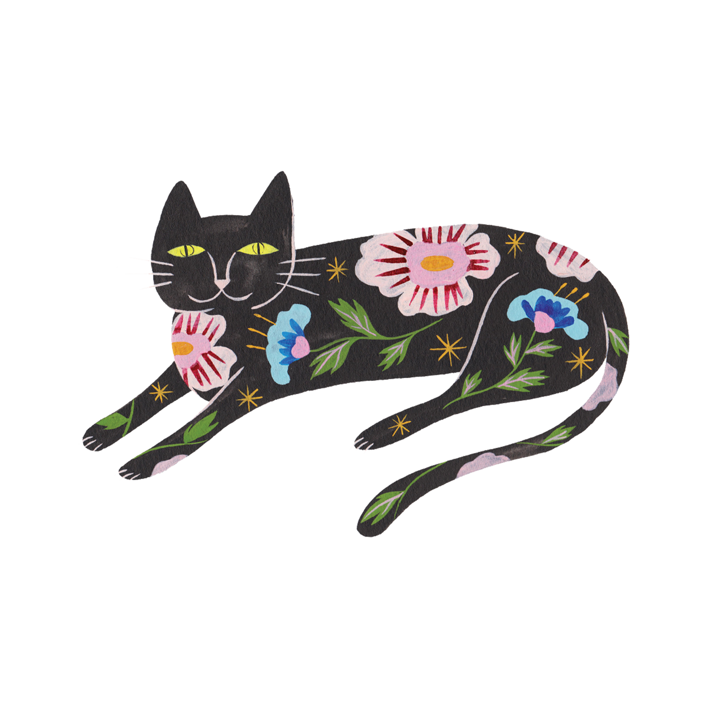 Tattly - Flower Cat Tattoo Pair