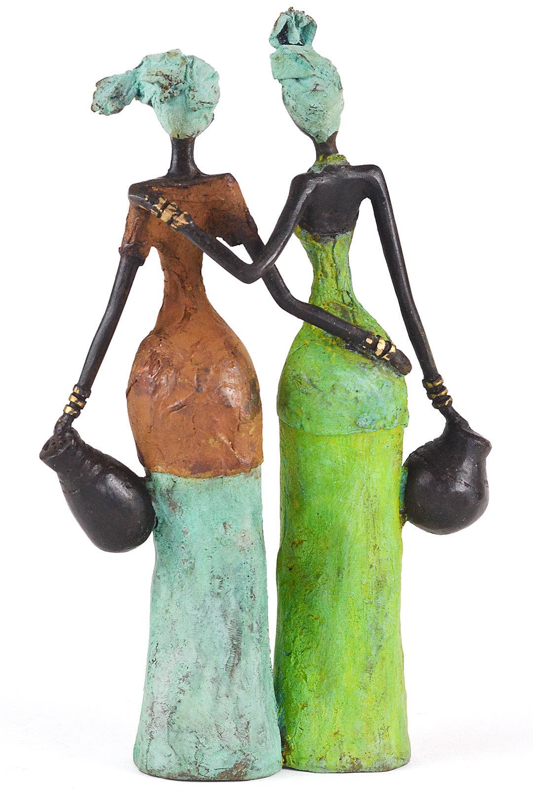 By Your Side Burkina Bronze Sculpture-Swahili African Modern