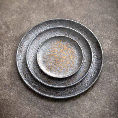 Gohobi - Gohobi Handmade Metallic Glaze Ceramic Plate