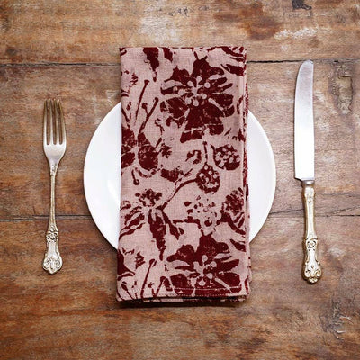 Bloom Cotton Napkins (Set of 4)-Ichcha