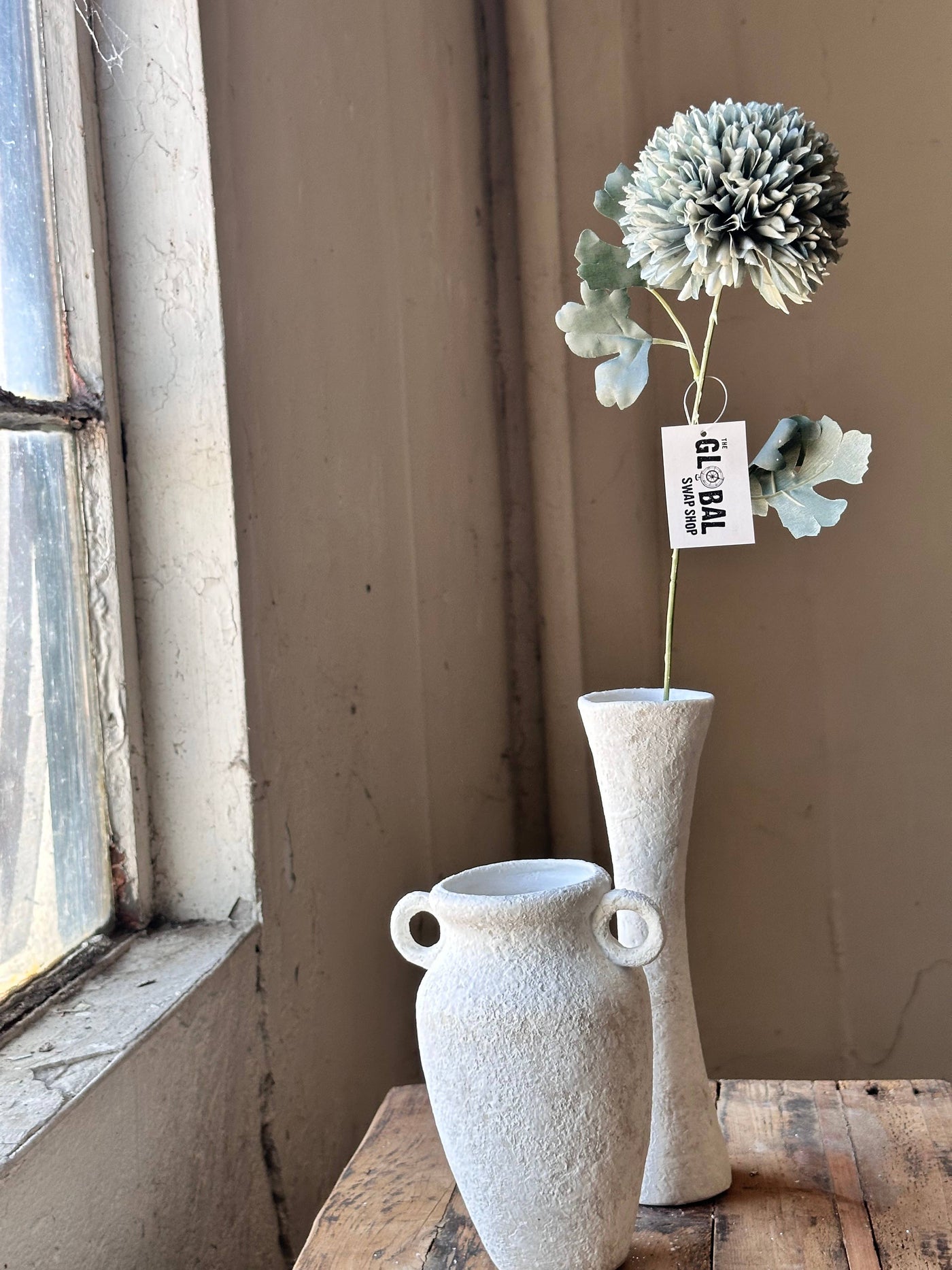 The Global Swap Shop - Blue Gray Stylized Spider Mum Stem