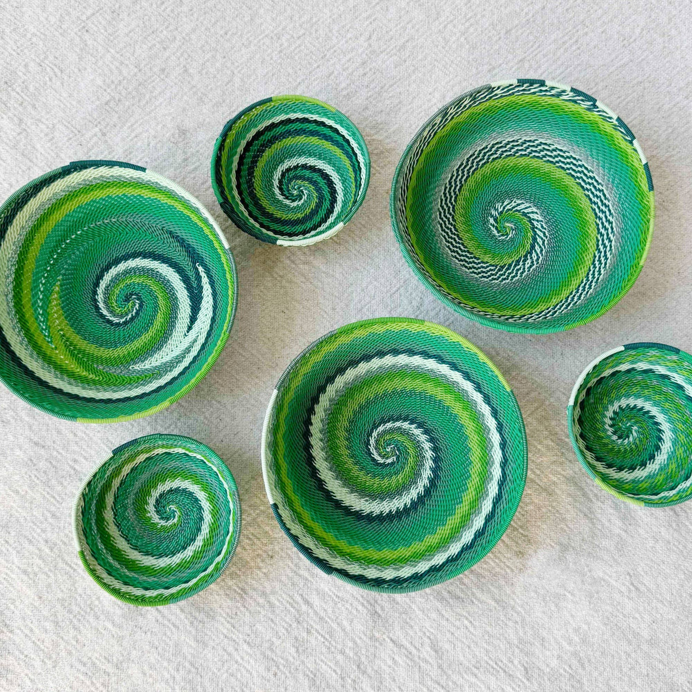 Zulu Wire Bowl: Spring Green-Amsha
