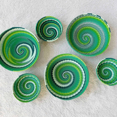 Zulu Wire Bowl: Spring Green-Amsha