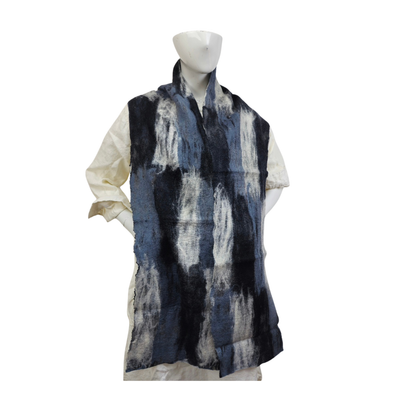Colorful Merino Wool Felt Scarf-Feltiful
