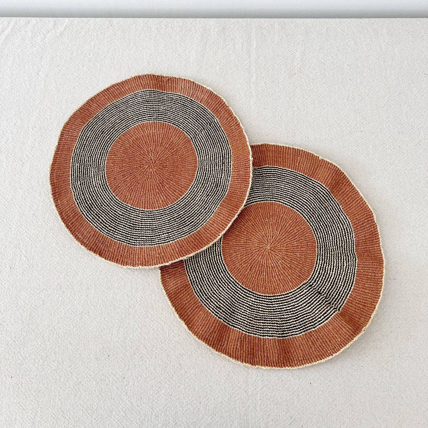 14" African Woven Placemats Set of 2 (OOAK)-Amsha