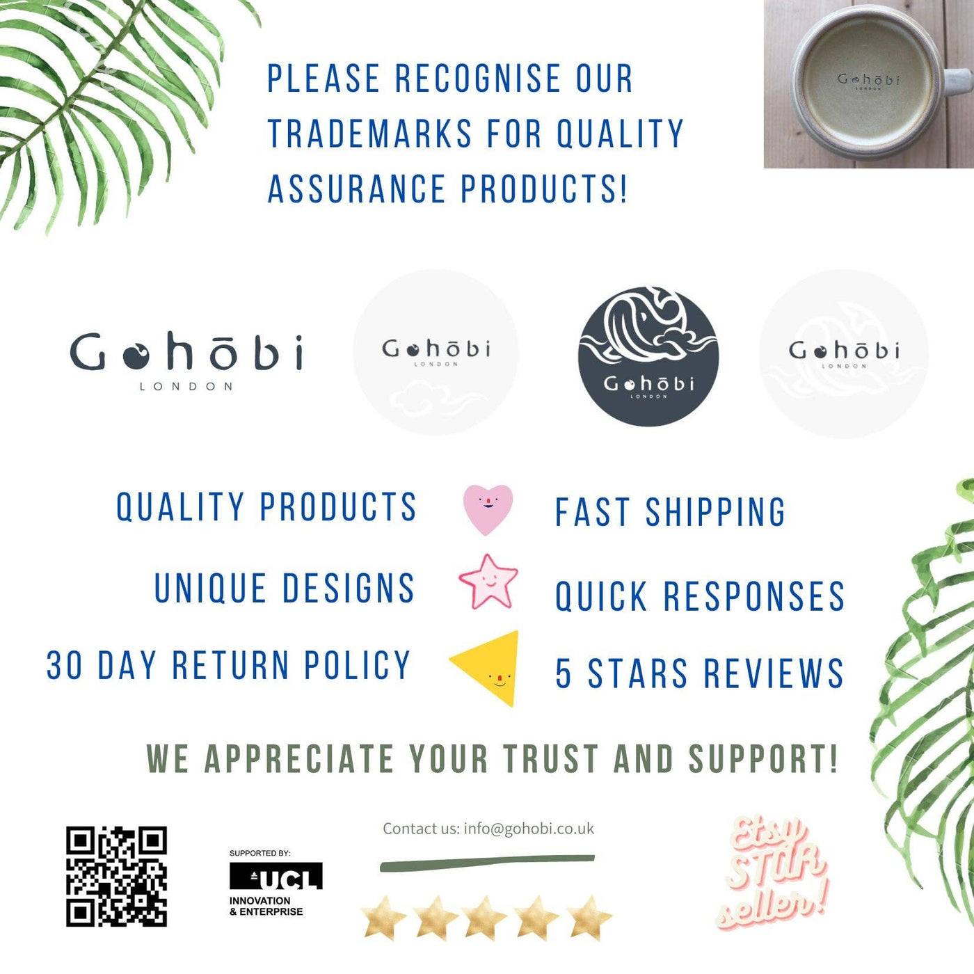 Gohobi - Gohobi Ceramic Classic Golden Black Tea Cup