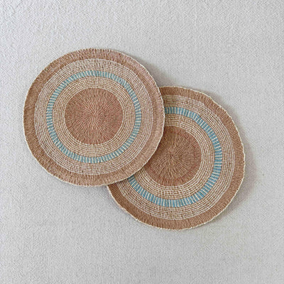 Amsha - 12" African Woven Placemats Set of 2 (OOAK) #207
