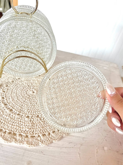 Made Market Co. - Glass Coasters Metal Caddy Set MCM