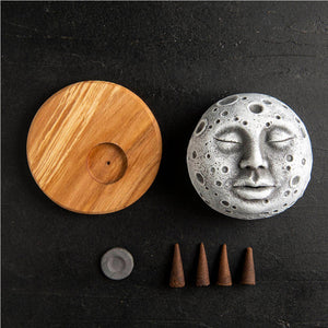 Troy Touch - Moon Face Backflow Incense Holder