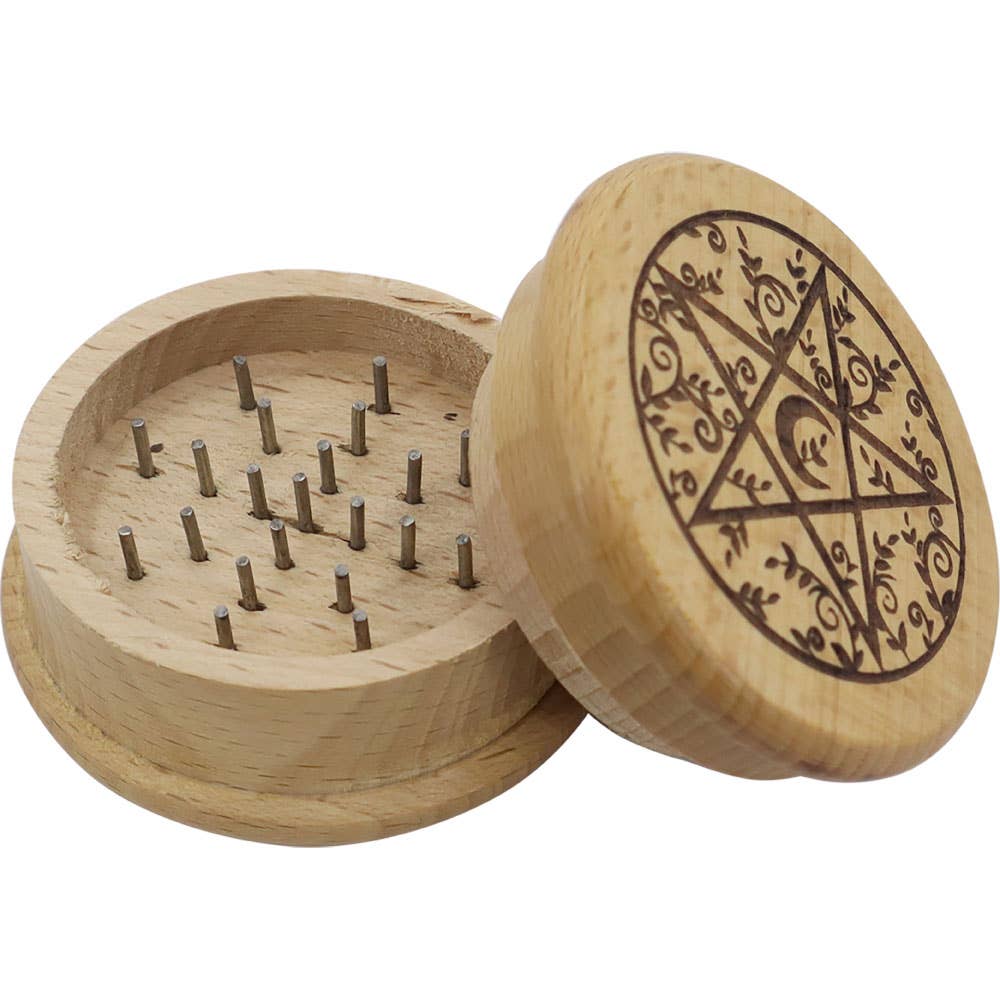 Kheops International - Wood Herb Grinder - Pentacle (Each)