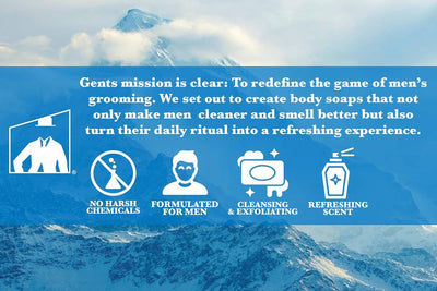 GENTS Body Soaps 5 oz All Natural 5 DIFFERENT SCENTS-GENTS FINE GROOMING PRODUCTS -