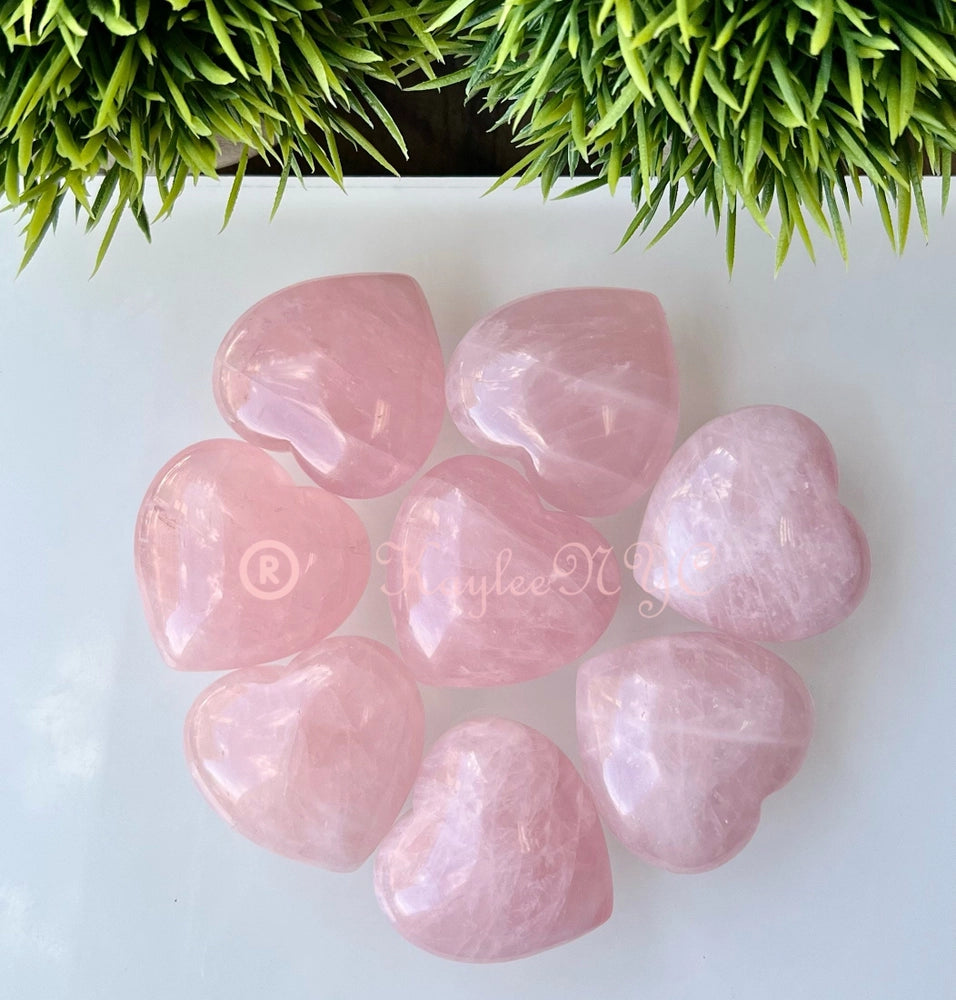 Natural Rose Quartz Crystal Heart Healing Energy