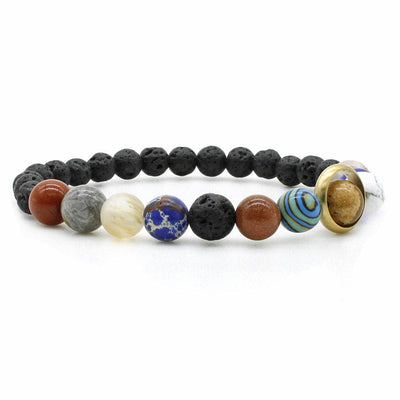Solar System Couple Bead Bracelet in Natural Crystal-Stone Perimade & Co. LLC