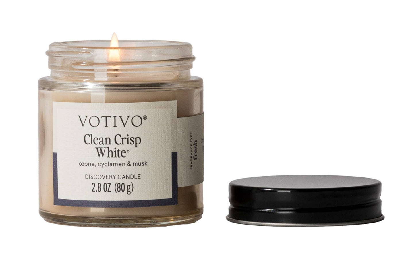 Clean Crisp White Discovery Candle-Votivo