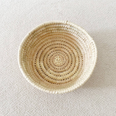 Natural Palm Mini Catchall Bowl: 6.5"-Amsha