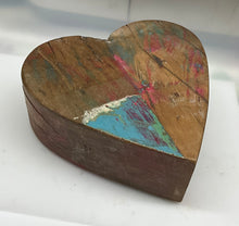 Hand Carved/Painted Heart Candle Holder