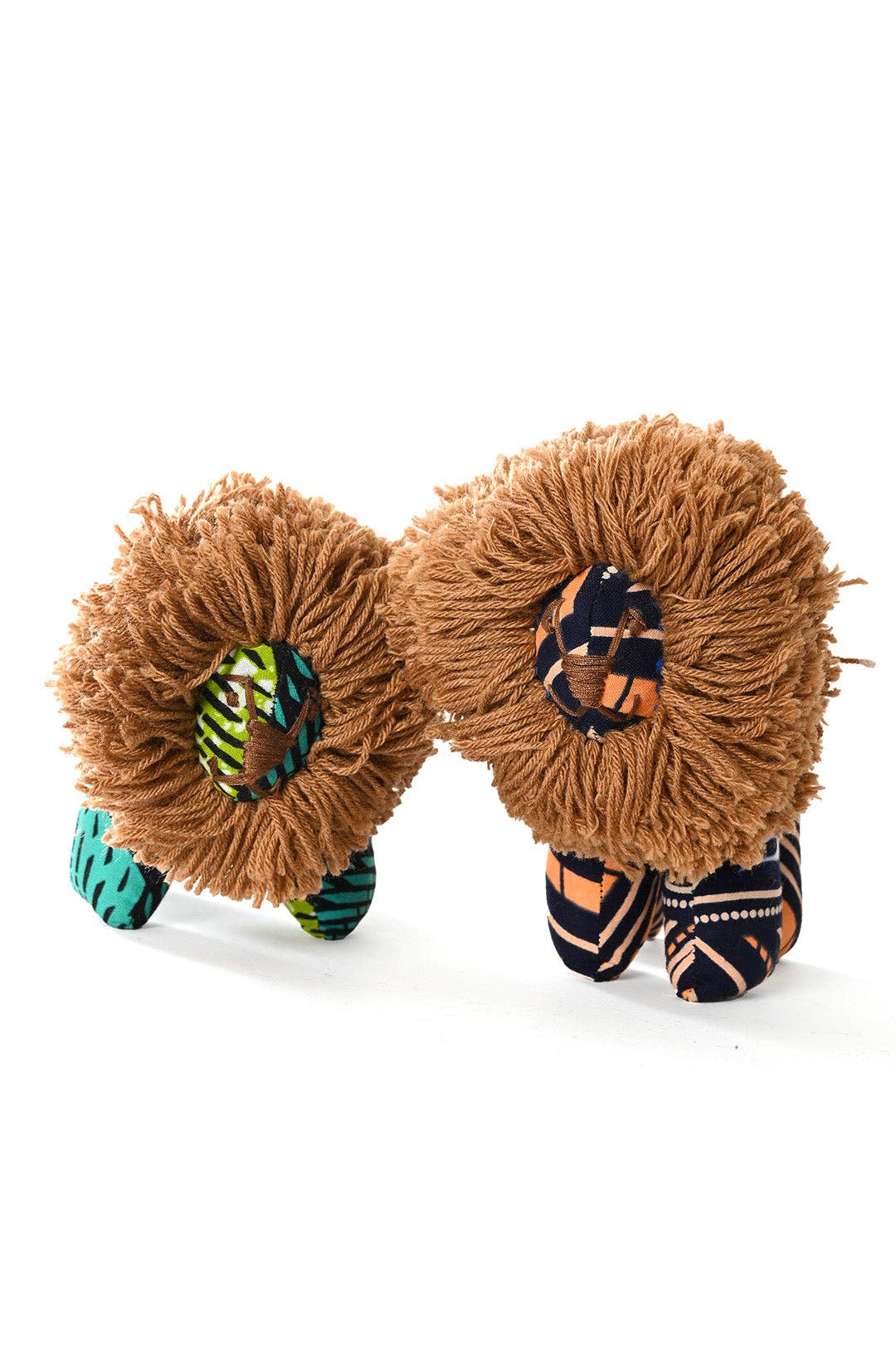 Colorful Kitenge Cloth Lion Sculpture-Swahili | AFRICAN MODERN