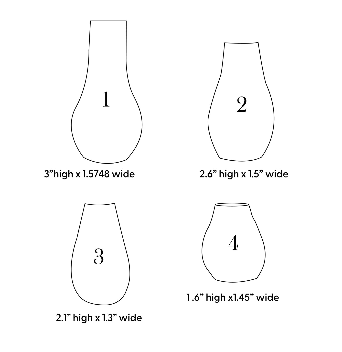 Left Corner Goods - Miniature Bud Vases | Small Flower Vases