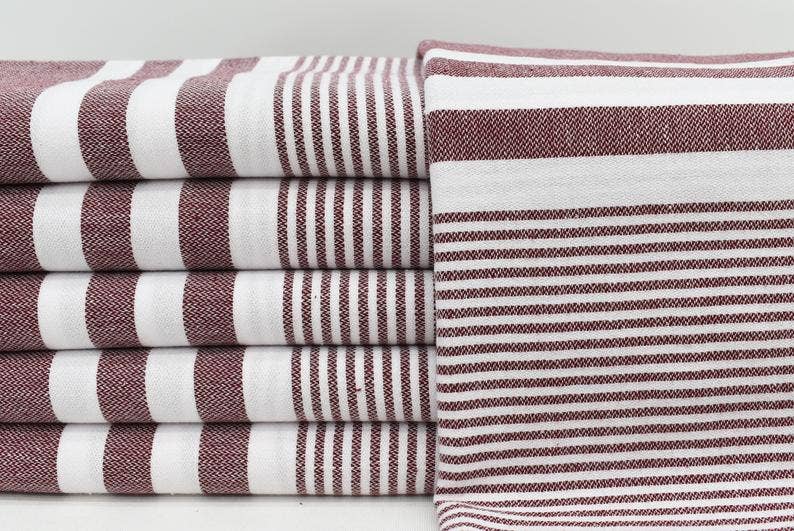 Basic Layers -Monaco Burgundy Turkish Towel