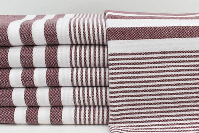 Basic Layers -Monaco Burgundy Turkish Towel