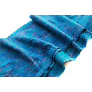 BNB Crafts Inc. - Turquoise and Blue  Felted Vintage Scarves