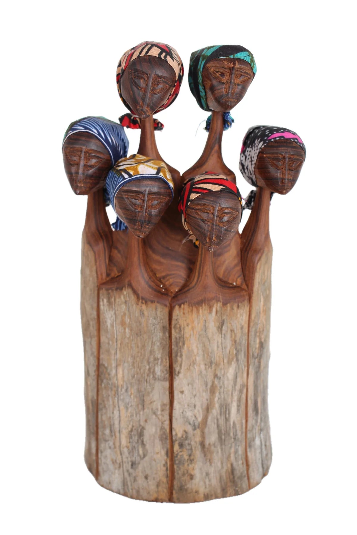 Makonde Tribe Wooden Families 11.5"