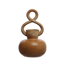 Stoneware Vase w/Twisted Handle