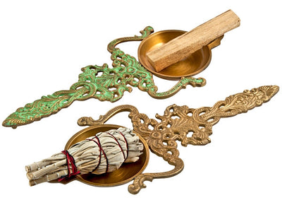 Brass Charcoal/Cone/Smudge/Palo Santo/Oil/Ghee Lamp Burner