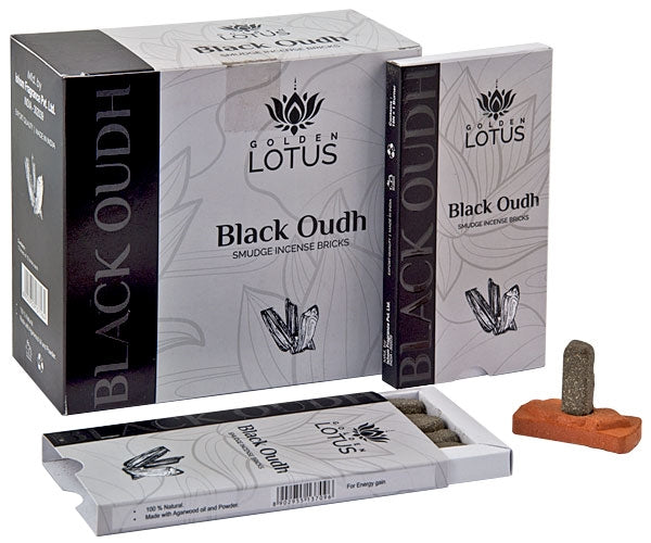 Black Oudh Smudge Incense Bricks